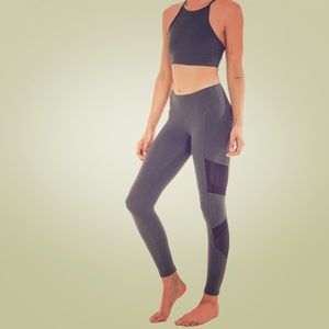 strut this gray mesh legging